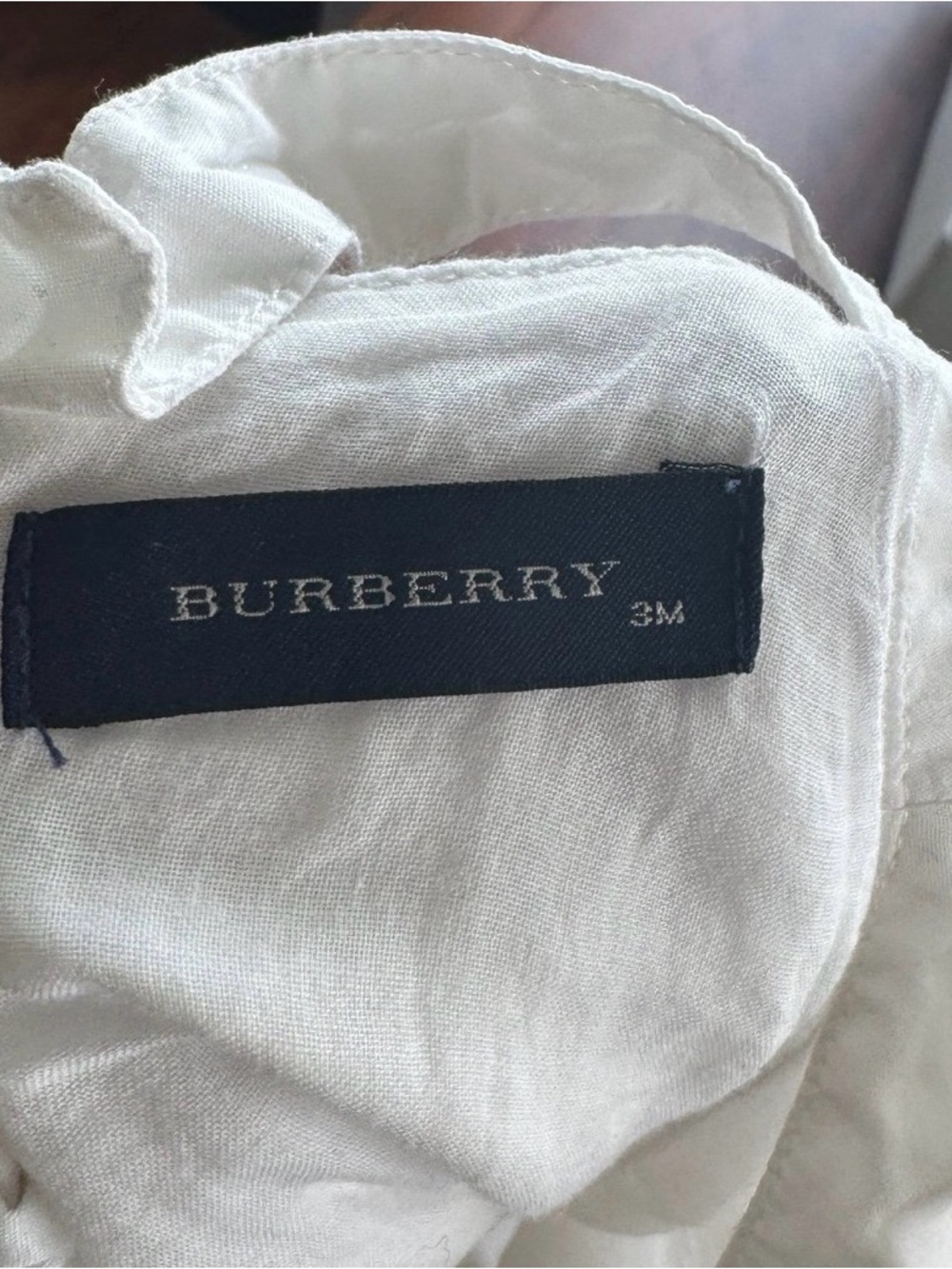 Burberry Baby kid dress strapless cross back 1/3 months white - Picture 3 of 5